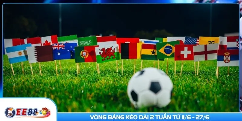 Vòng bảng kéo dài 2 tuần từ 11/6 - 27/6